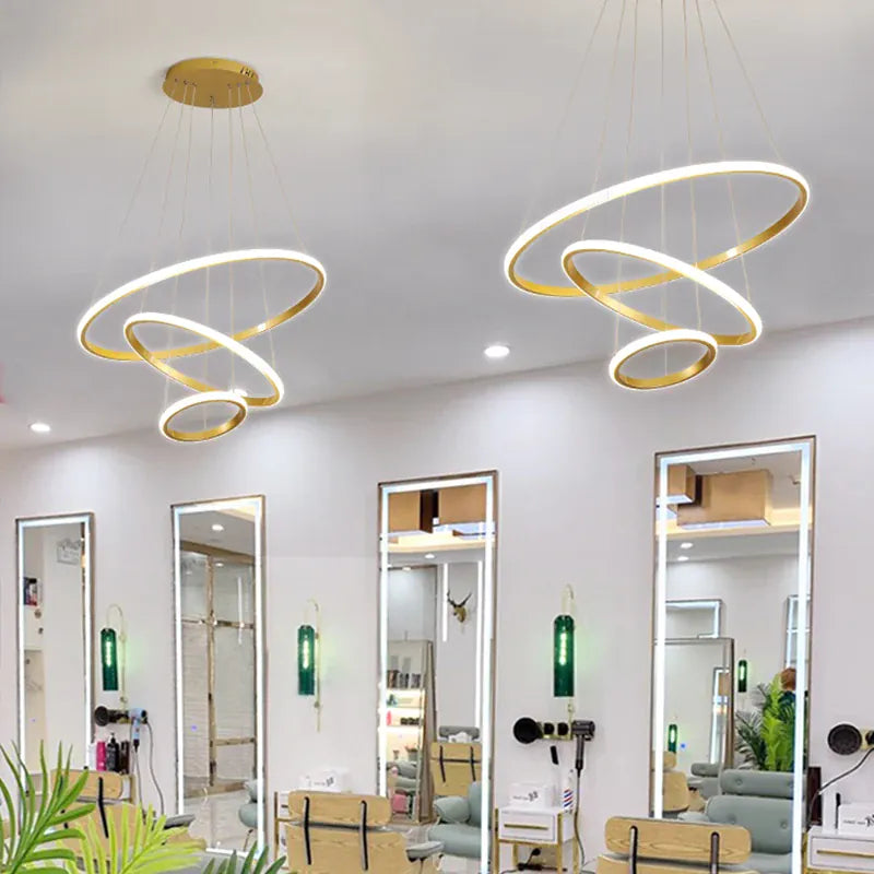 Verthara Premium Black Ring LED Pendant Light | Dimmable & Remote