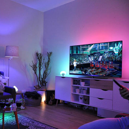 Colour LED Strip - Waterproof & Flexible - Remote Control for Colour & Brightness Adjustment - 5m Roll - Versatile & Powerful Lighting for Indoor & Outdoor Use