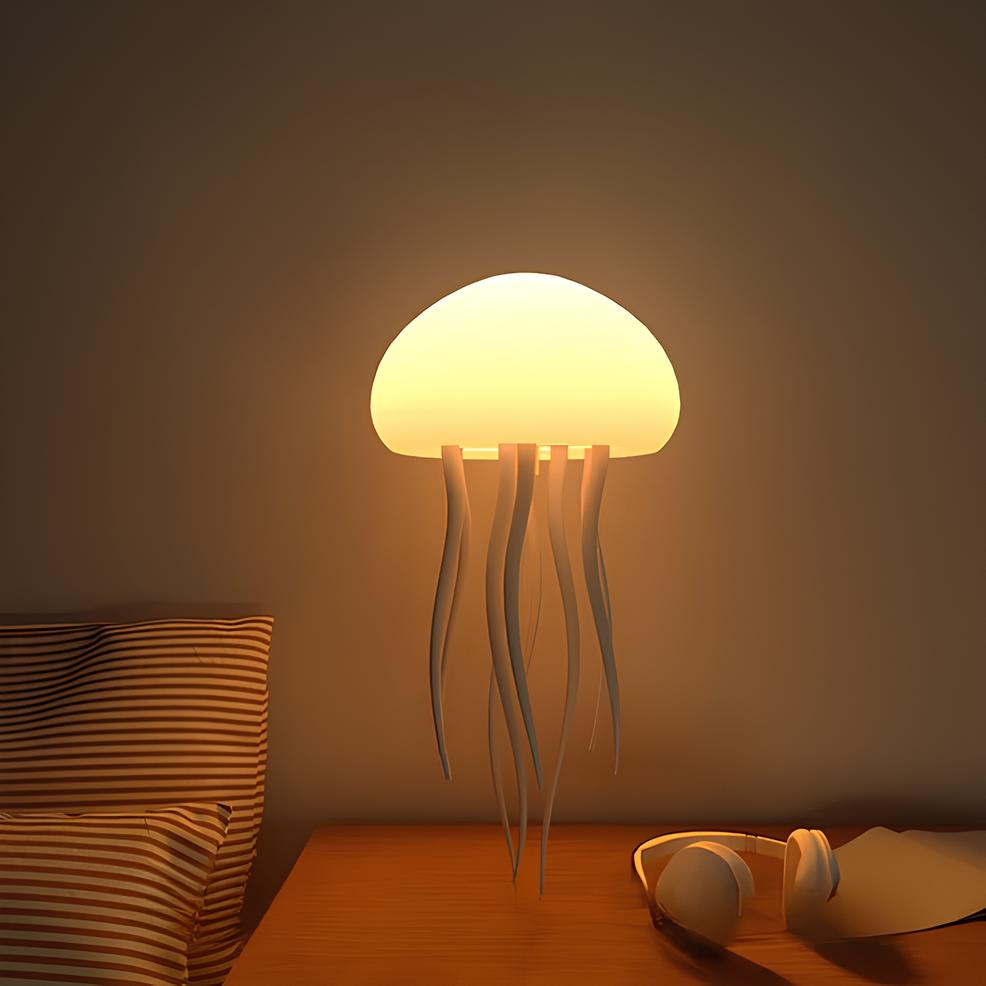 Floating Glow Jellyfish Lamp – USB Rechargeable – 72 Color Options – Interactive Sound or Touch Control – Dancing Tentacles – Ideal for Relaxation & Décor