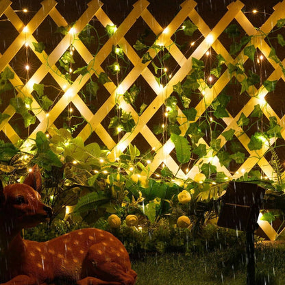 Garland Vine Light - Solar Powered & Waterproof - Nature-Inspired LED Design - Perfect for Indoor & Outdoor Use - Multiple Lighting Colors - Eco-Friendly Decor