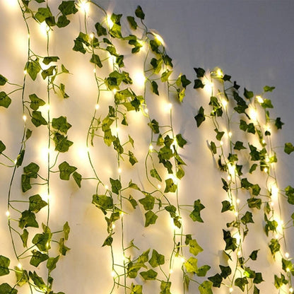 Garland Vine Light - Solar Powered & Waterproof - Nature-Inspired LED Design - Perfect for Indoor & Outdoor Use - Multiple Lighting Colors - Eco-Friendly Decor