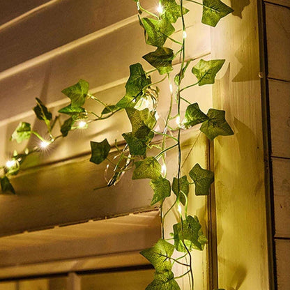 Garland Vine Light - Solar Powered & Waterproof - Nature-Inspired LED Design - Perfect for Indoor & Outdoor Use - Multiple Lighting Colors - Eco-Friendly Decor