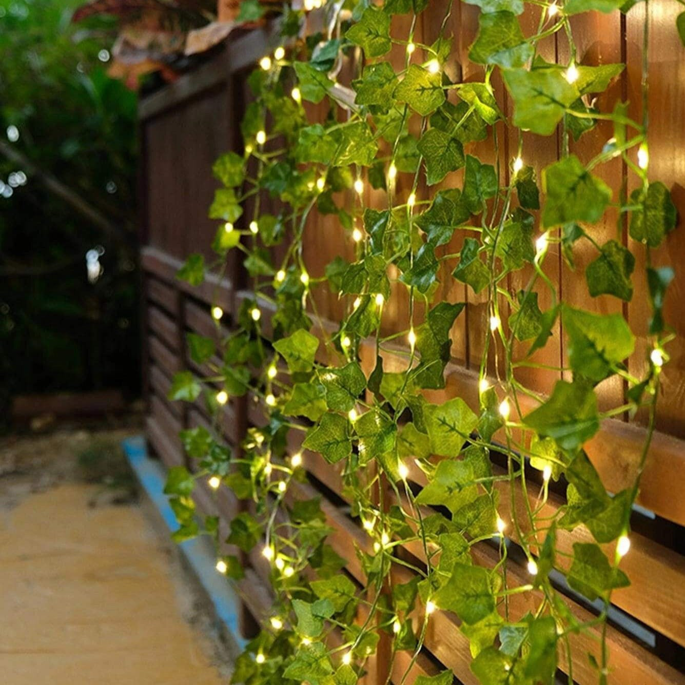 Garland Vine Light - Solar Powered & Waterproof - Nature-Inspired LED Design - Perfect for Indoor & Outdoor Use - Multiple Lighting Colors - Eco-Friendly Decor