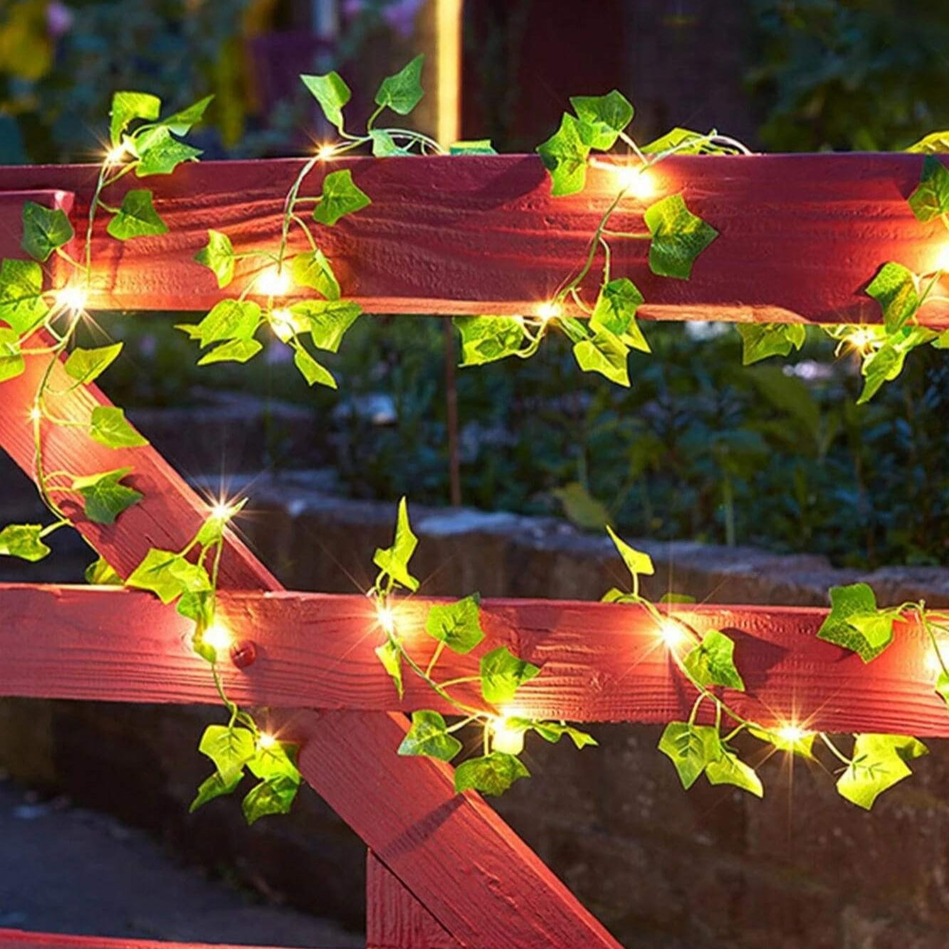 Garland Vine Light - Solar Powered & Waterproof - Nature-Inspired LED Design - Perfect for Indoor & Outdoor Use - Multiple Lighting Colors - Eco-Friendly Decor