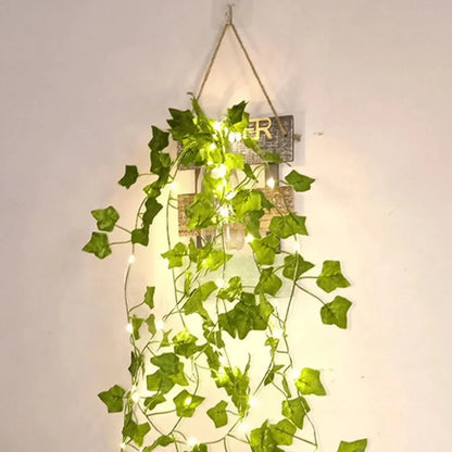 Garland Vine Light - Solar Powered & Waterproof - Nature-Inspired LED Design - Perfect for Indoor & Outdoor Use - Multiple Lighting Colors - Eco-Friendly Decor