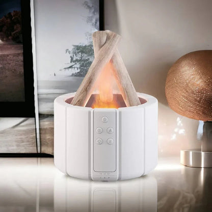 Bonfire Humidifier - Cozy Campfire Design - Hydrates Air & Adds Fragrance - USB Powered - Remote Control - 250ml Tank Capacity