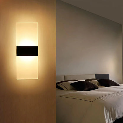 Motion Light – Modern Wall Lamp – Motion & Touch Sensor – USB Rechargeable – Warm/White Light – Stylish Rectangular or Arced Design