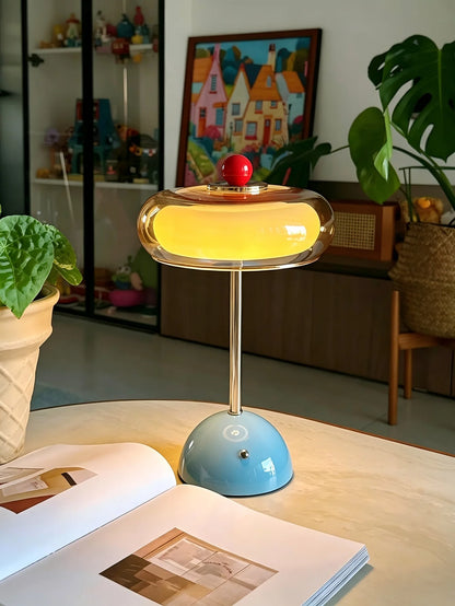 Vintage Glass Table Lamp – Cordless Rechargeable