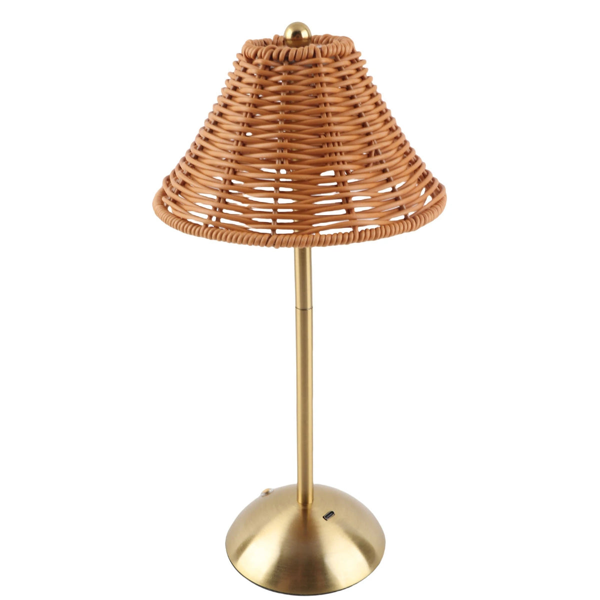 Rattan Table Lamp – Cordless Rechargeable