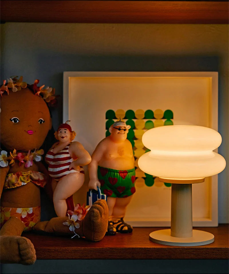 Macaron Glass Table Lamp – Cordless Rechargeable
