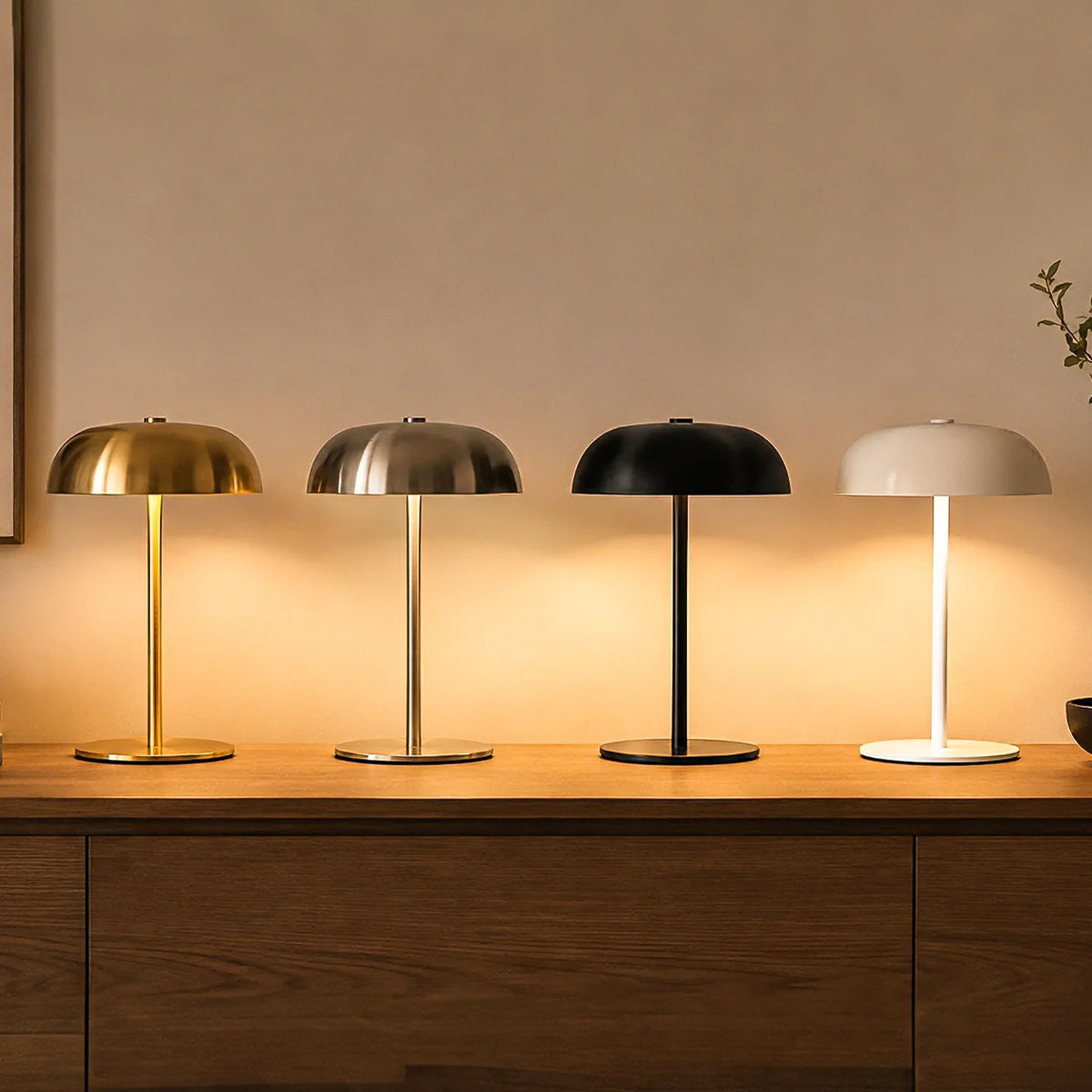Mushroom Table Lamp – Cordless Rechargeable