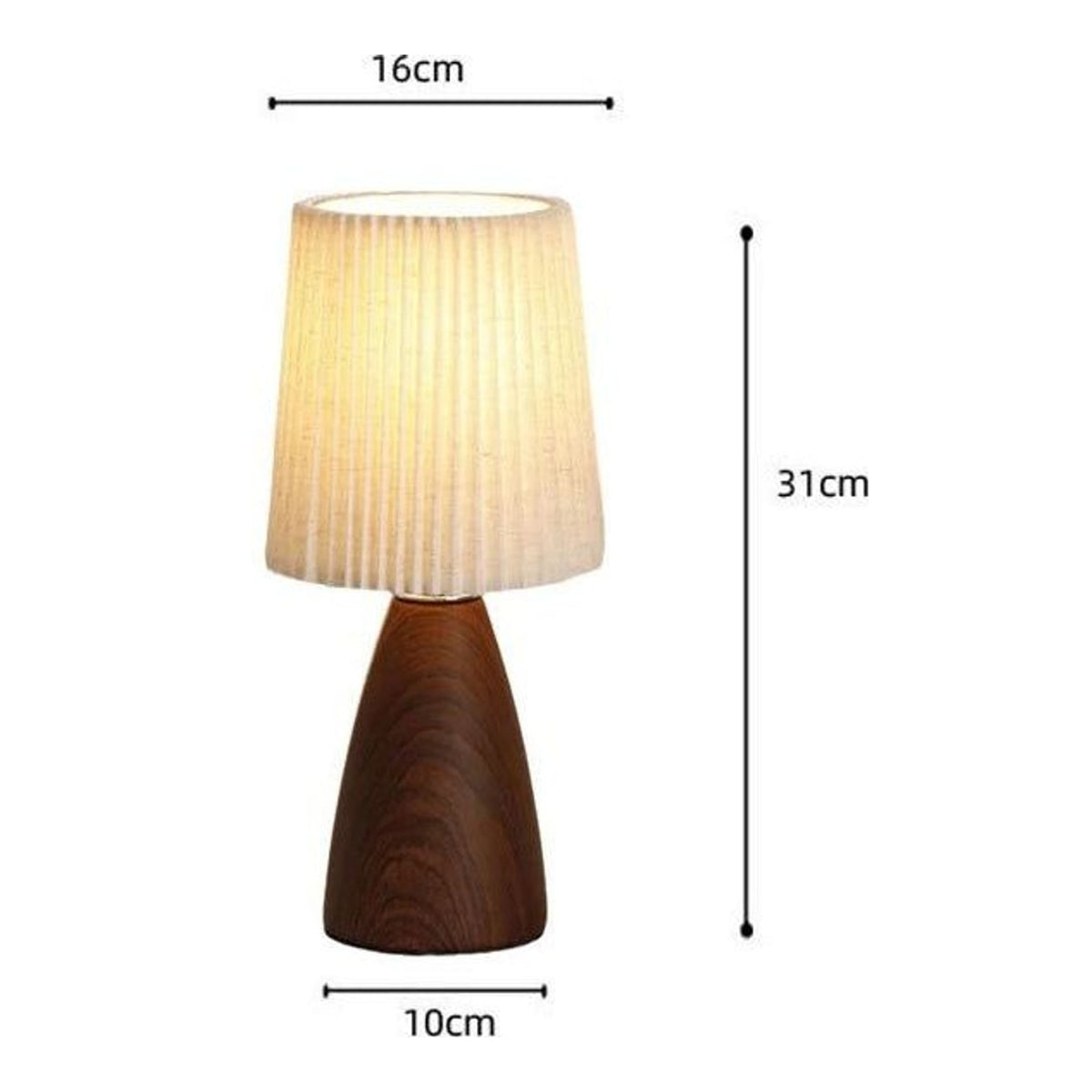 vintage pleated table lamp