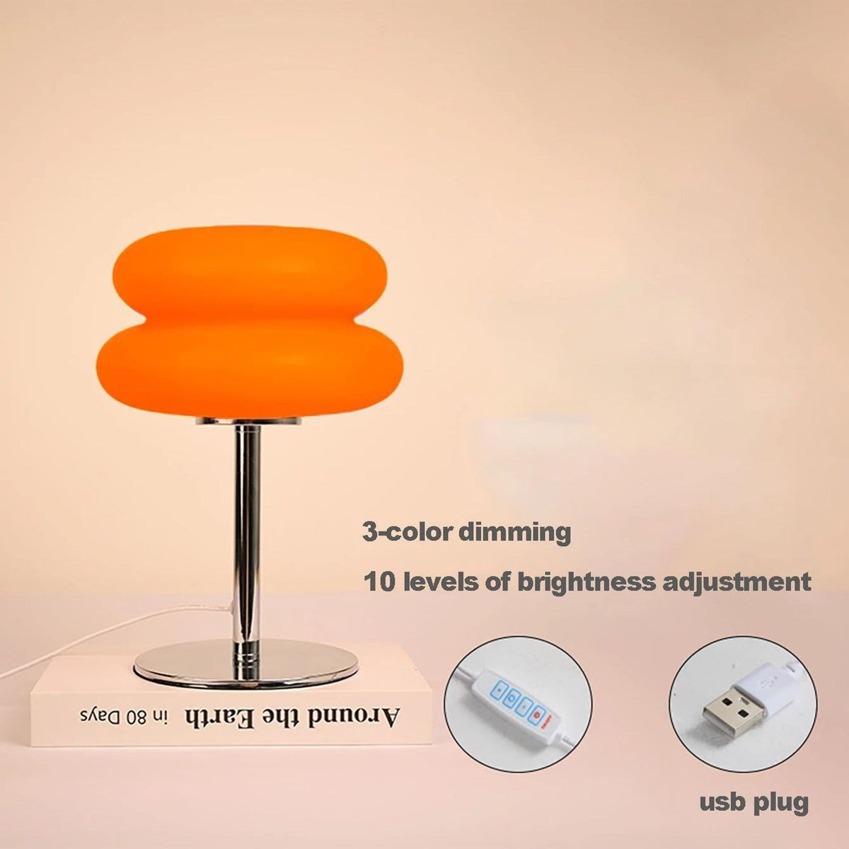 stacked glass bedside table lamp
