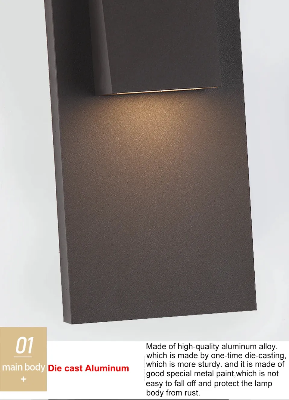 Verthara Premium Retro Black Outdoor LED Wall Sconce