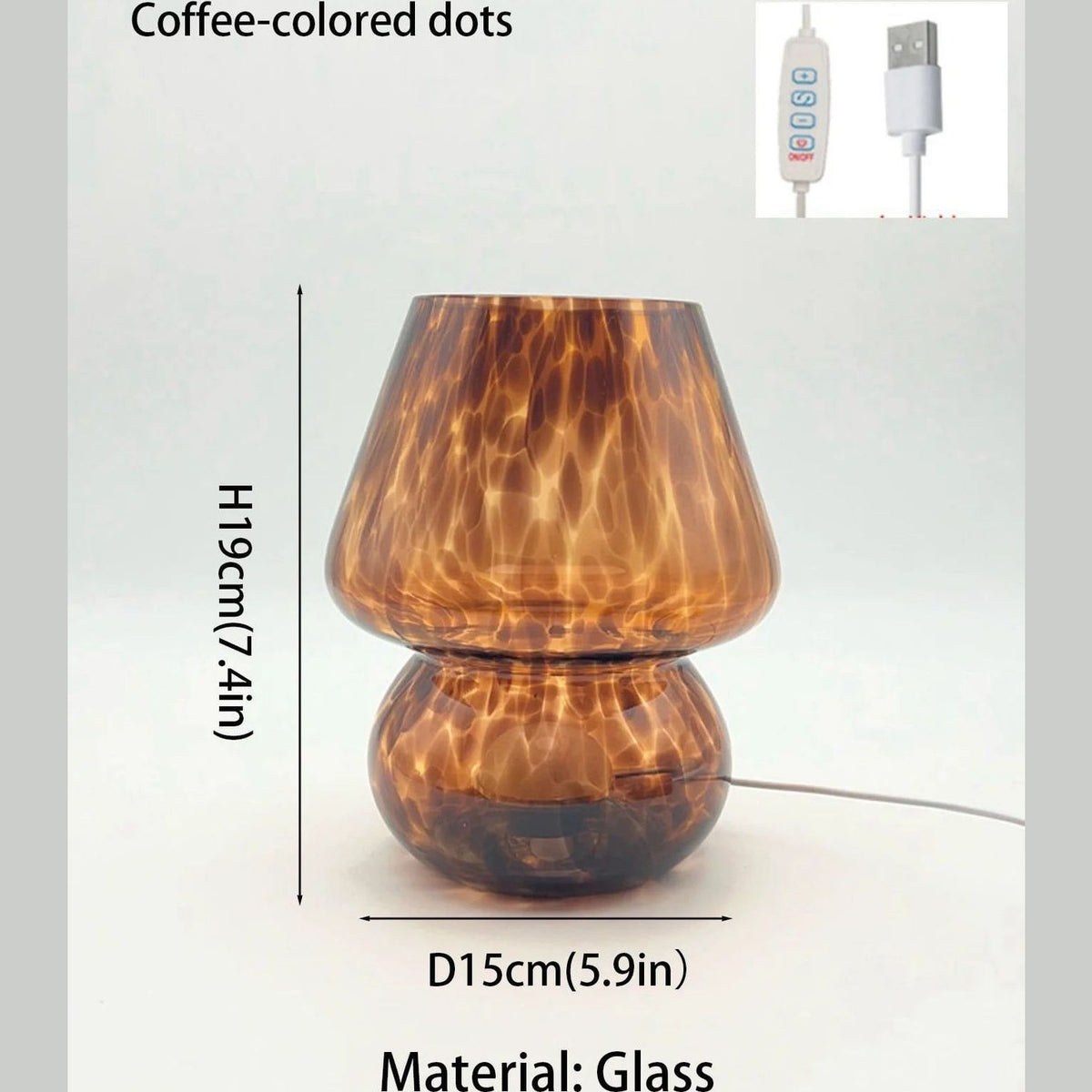 mushroom glass table lamp 2