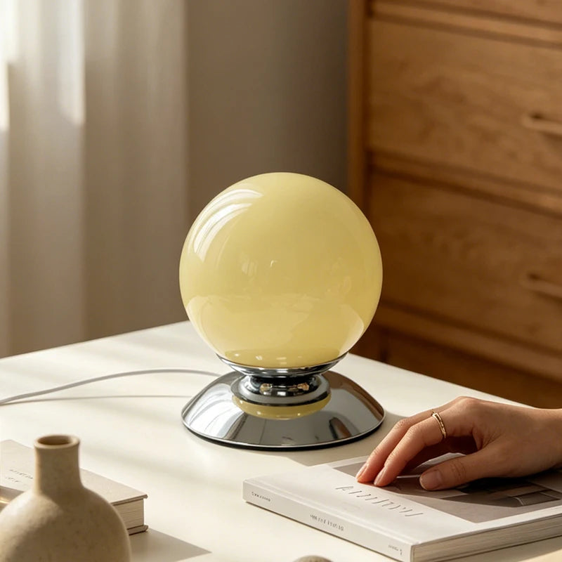 Glass Globe Plinth Lamp – USB Powered Dimmable