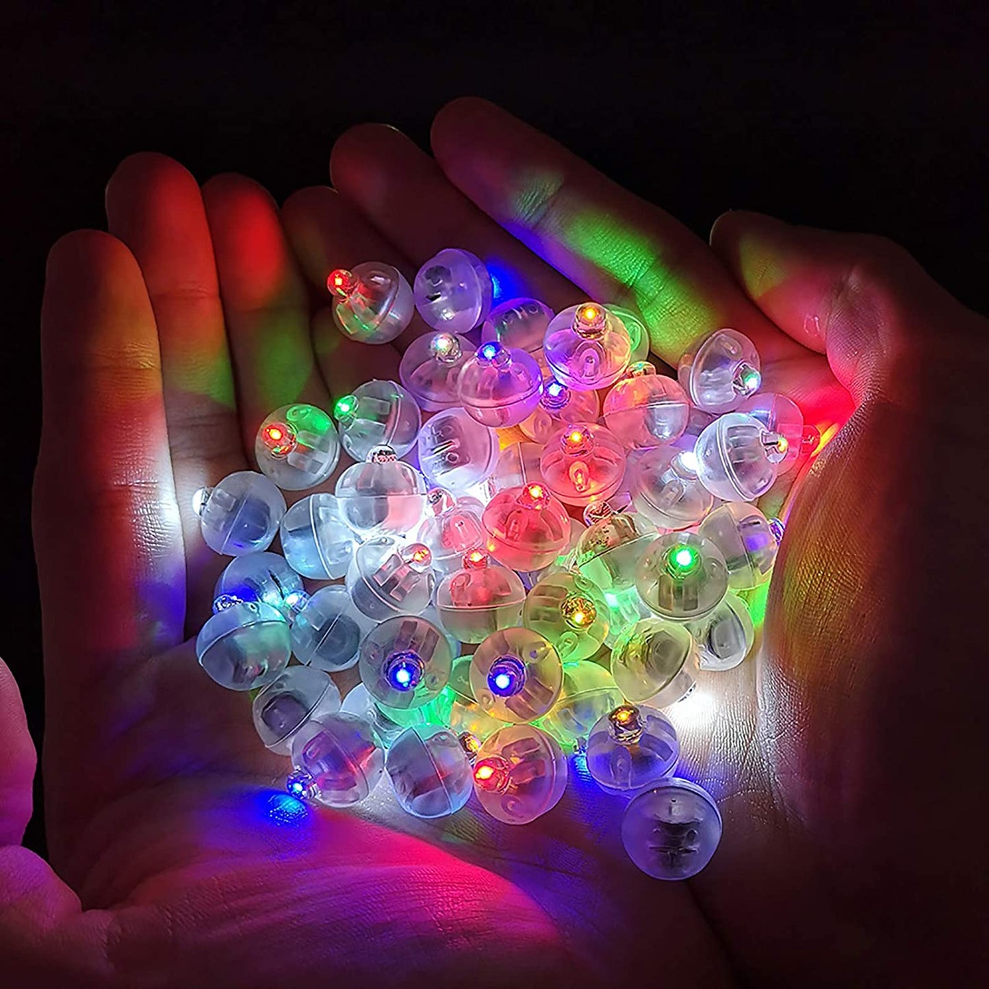 Light Pearls - Mini LED Light Balls - Vibrant & Colorful Party Decor - Easy On/Off Flap - Perfect for Birthdays, Weddings, Baby Showers & More - 1.25 cm Diameter