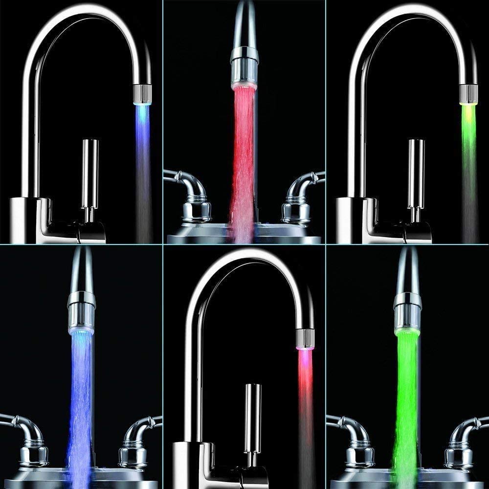 Multicolour Tap Light – Waterfall LED Light – No Batteries – Easy Installation – Fits Most Taps – Energy-Efficient – Ideal for Bathroom & Kitchen