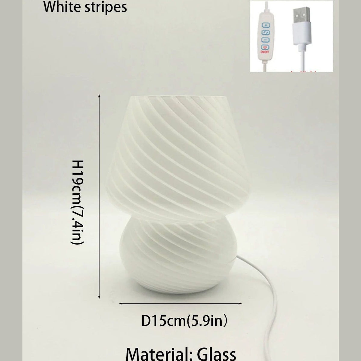 mushroom glass table lamp 2