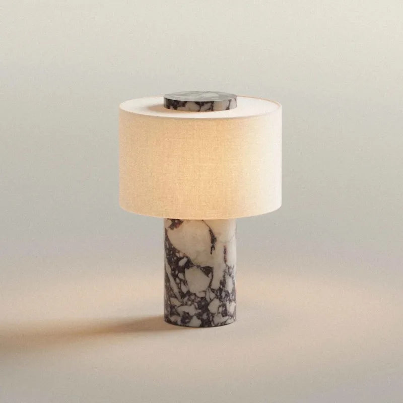 Marble Bedside Table Lamp – USB Powered Dimmable