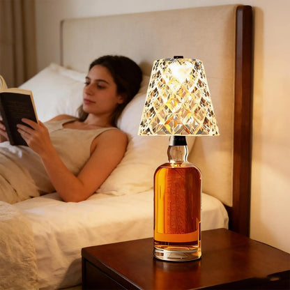 Crystal Bottle Topper Lamp – Cordless Rechargeable