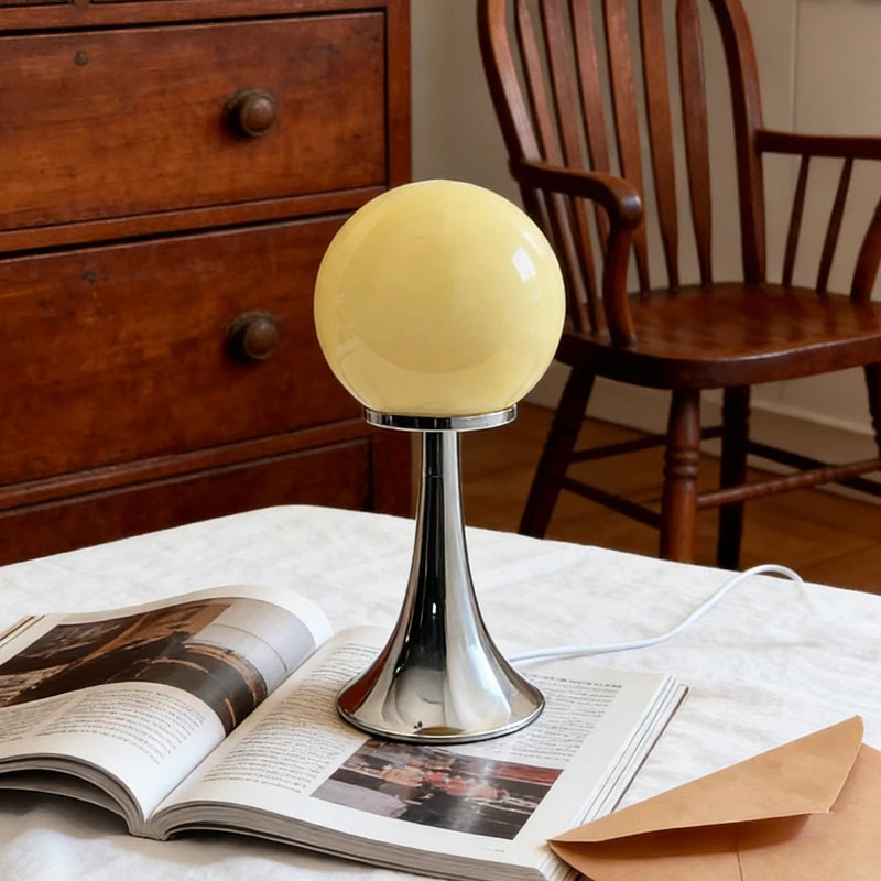 Moon Glass Globe Lamp – USB Powered Dimmable