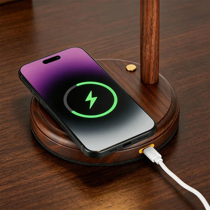 Wooden Ceramic Desk Lamp – Cordless Rechargeable