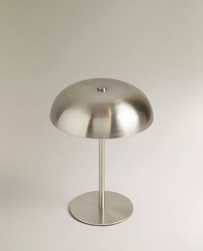 Brushed Steel Dome Desk Lamp – Cordless Rechargeable