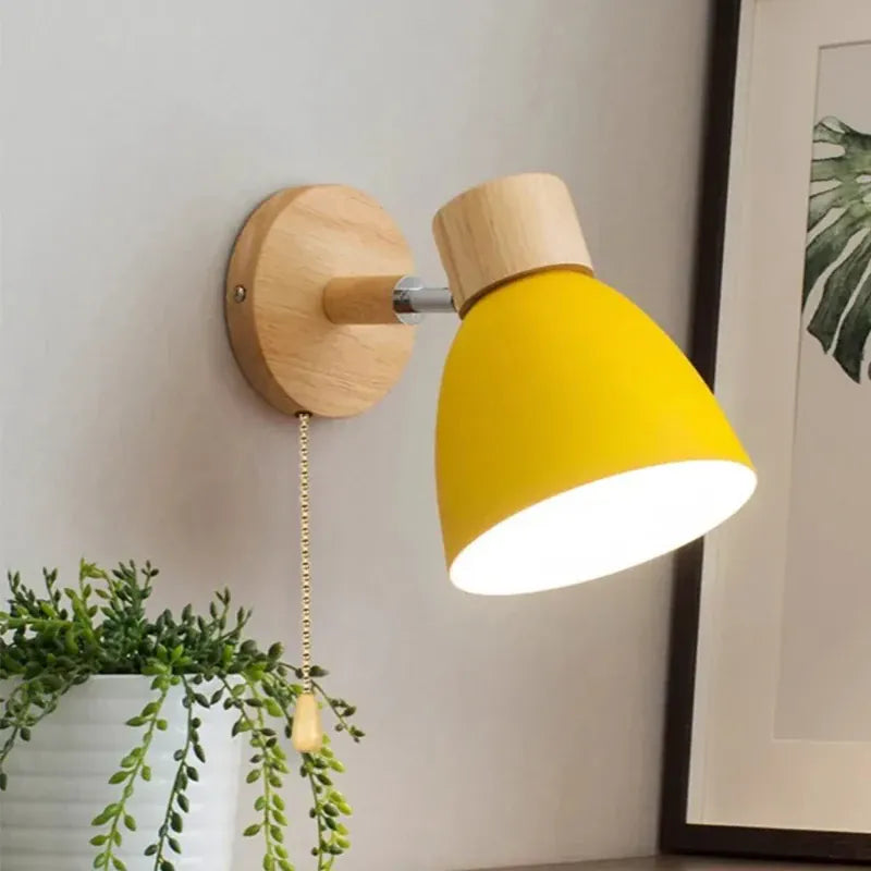 Verthara Premium Wooden Macaroon Rotatable Wall Sconce