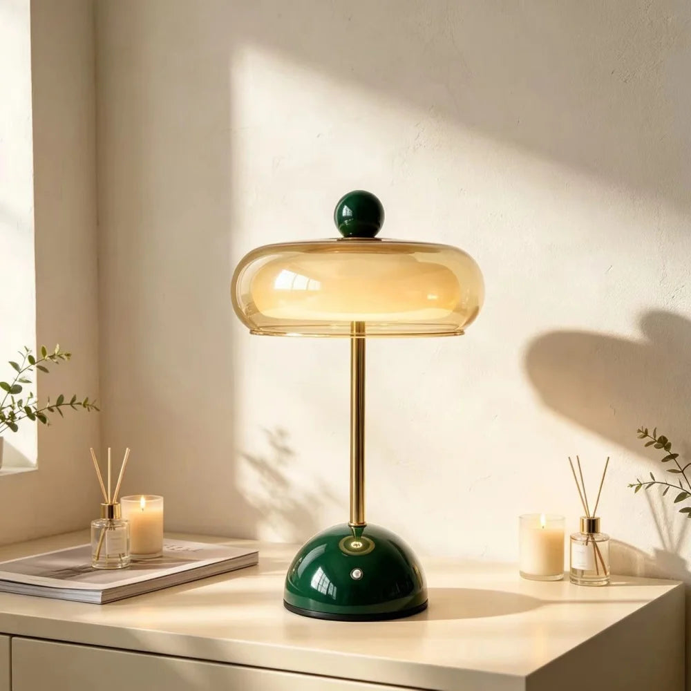 Glass Desk Lamp – USB Powered Touch Control