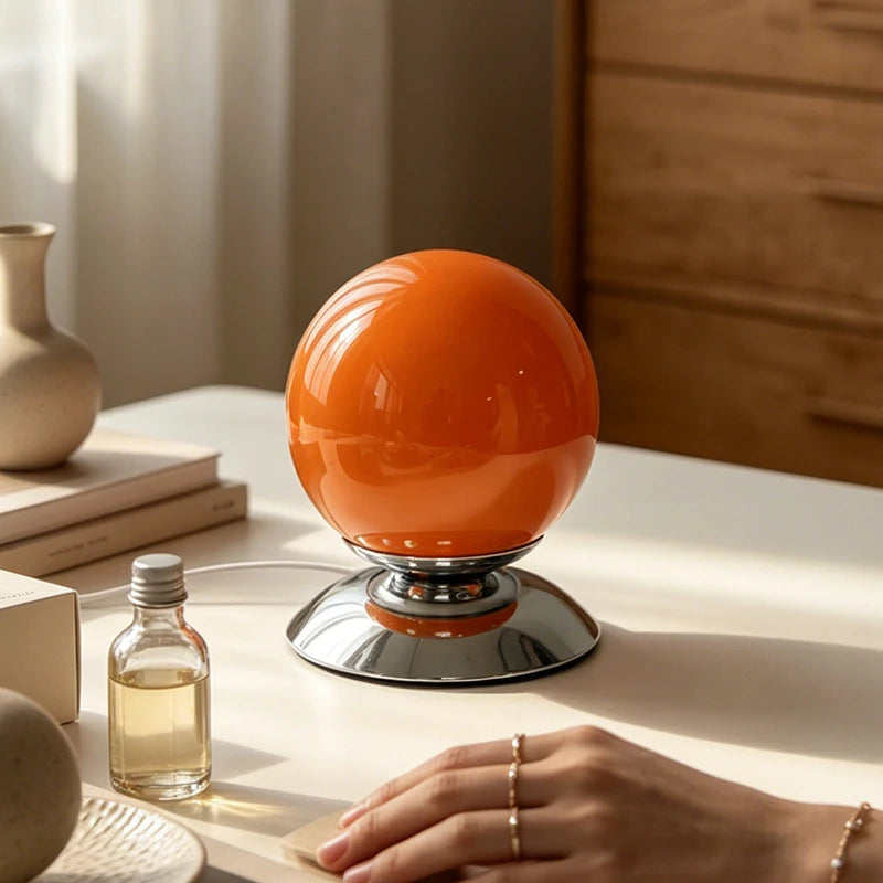 Glass Globe Plinth Lamp – USB Powered Dimmable