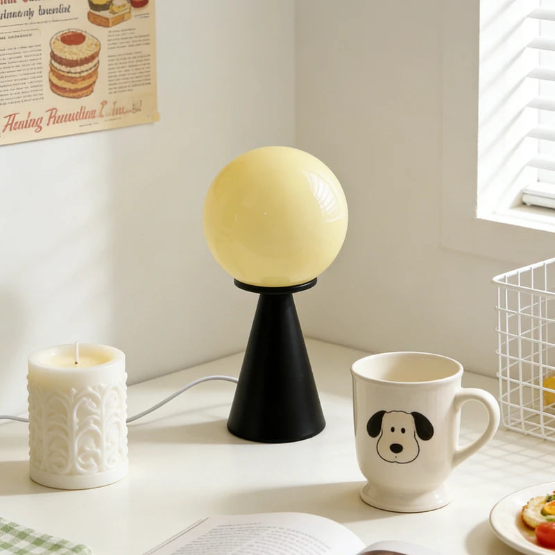 Contrast Sphere Glass Table Lamp – USB Powered Dimmable