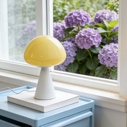 Mushroom Glass Table Lamp – Dimmable Touch Control