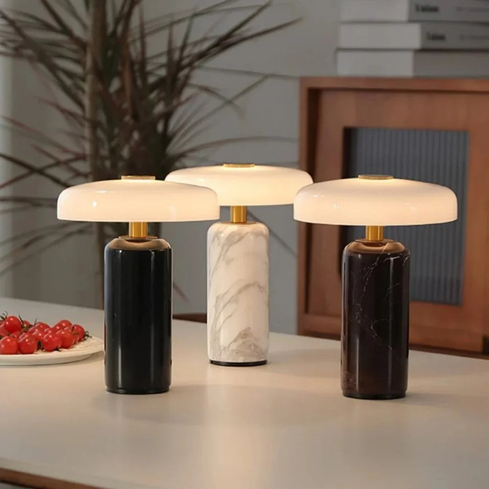 Marble Table Lamp – Cordless Rechargeable