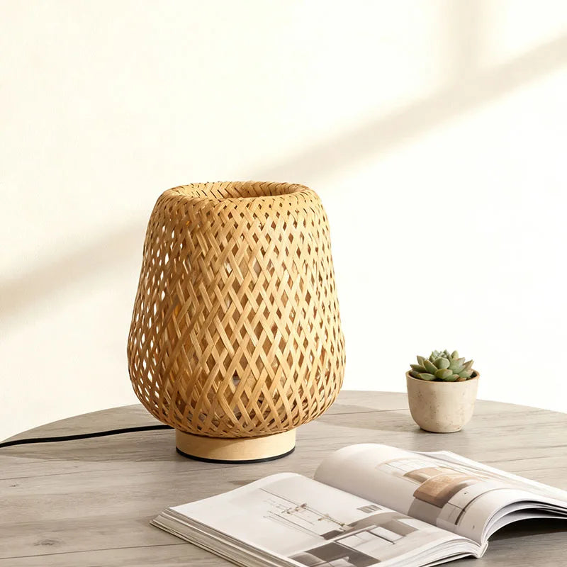 Vintage Wooden Table Lamp