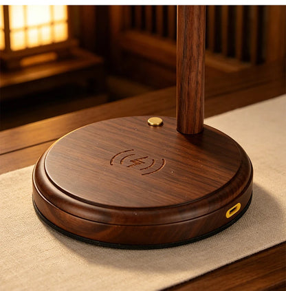 Wooden Ceramic Desk Lamp – Cordless Rechargeable