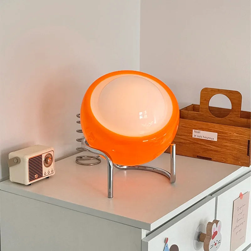 Vintage Glass Table Lamp – Dimmable