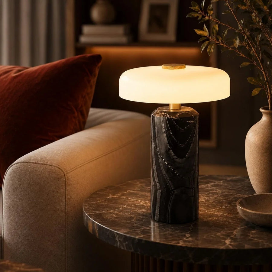Marble Table Lamp – Cordless Rechargeable