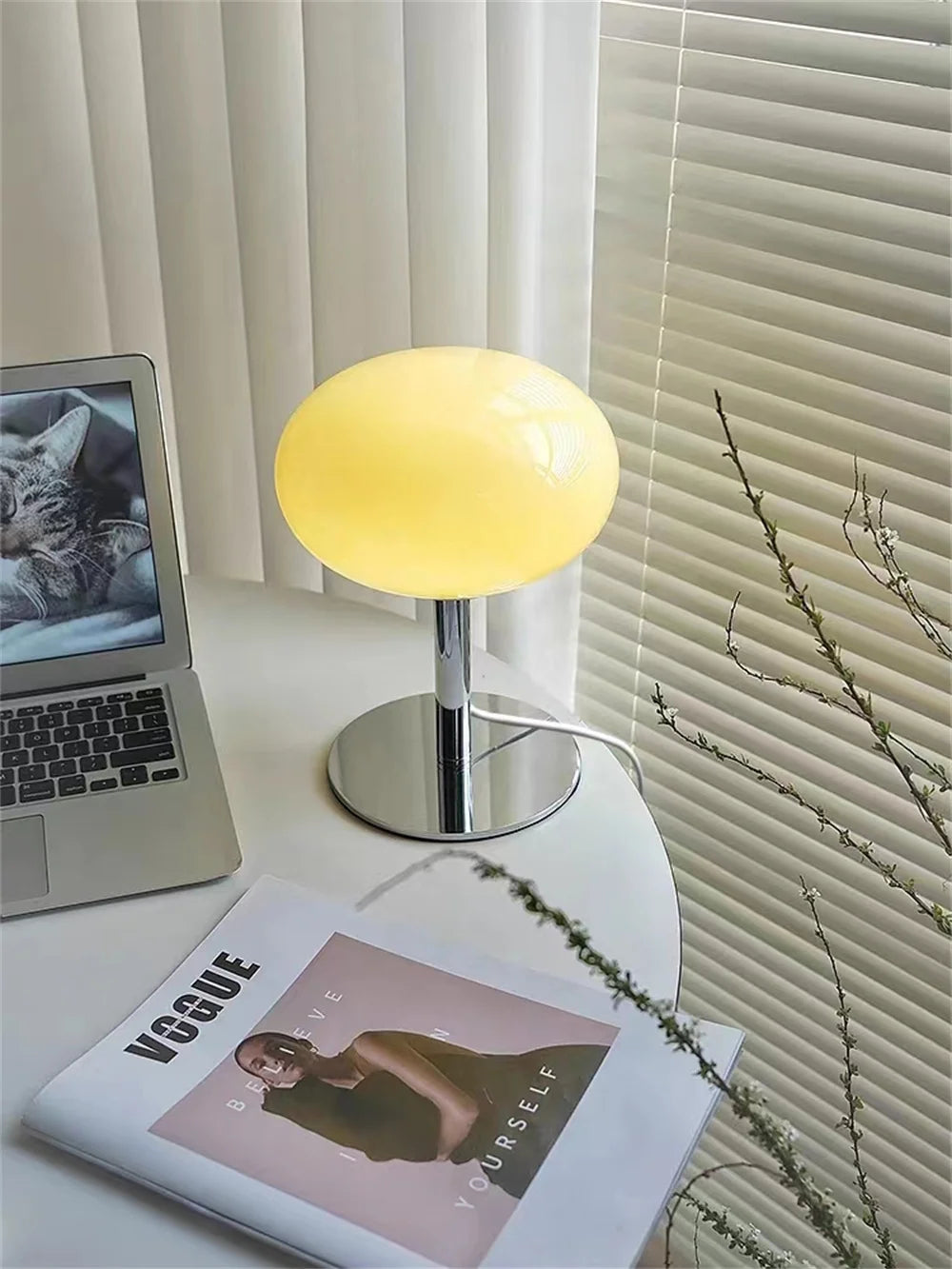 Glass Table Lamp – Touch Control 3 Colour Modes