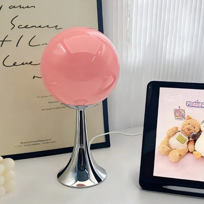 Tulip Stem Glass Globe Lamp – USB Powered Dimmable