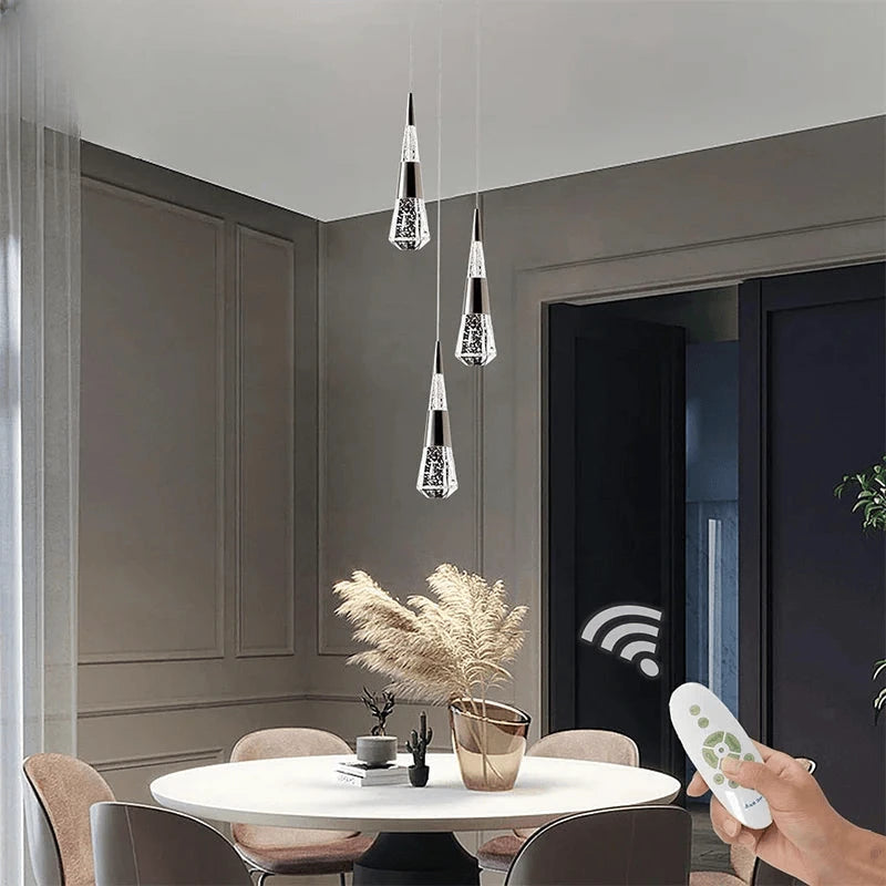 Verthara Premium Crystal Meteor Shower Staircase Pendant