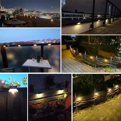 Solar Step Lights - Weather-Resistant LED Lighting - Solar Powered with Automatic Activation - Ideal for Stairs, Patios, and Gardens