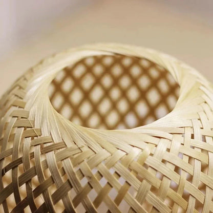 Bamboo Woven Globe Table Lamp