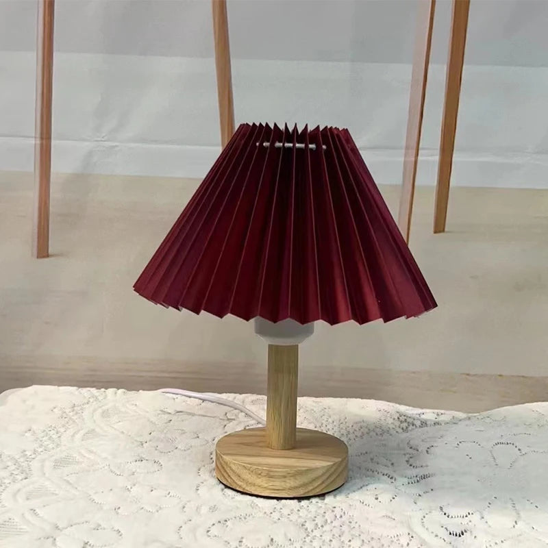 Nordic Pleated Table Lamp – USB Powered Dimmable