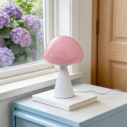 Mushroom Glass Table Lamp – Dimmable Touch Control