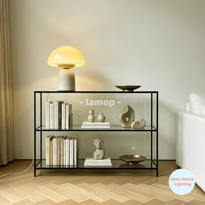 Marble Murano Glass Mushroom Table Lamp – Dimmable Touch Control