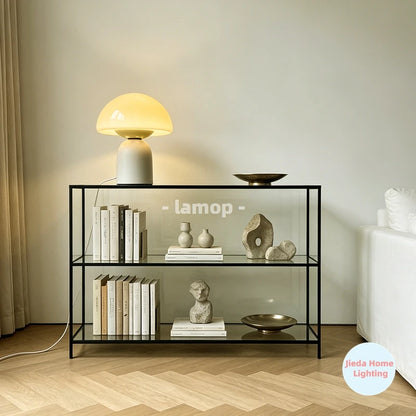 Marble Murano Glass Mushroom Table Lamp – Dimmable Touch Control