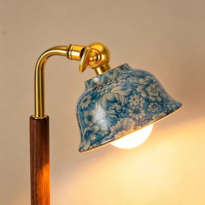 Wooden Ceramic Desk Lamp – Cordless Rechargeable