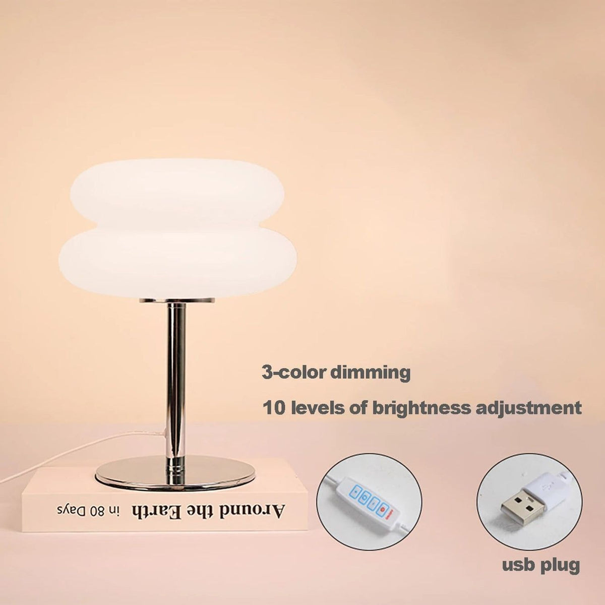 stacked glass bedside table lamp