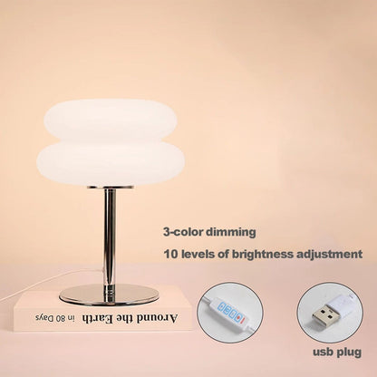 stacked glass bedside table lamp